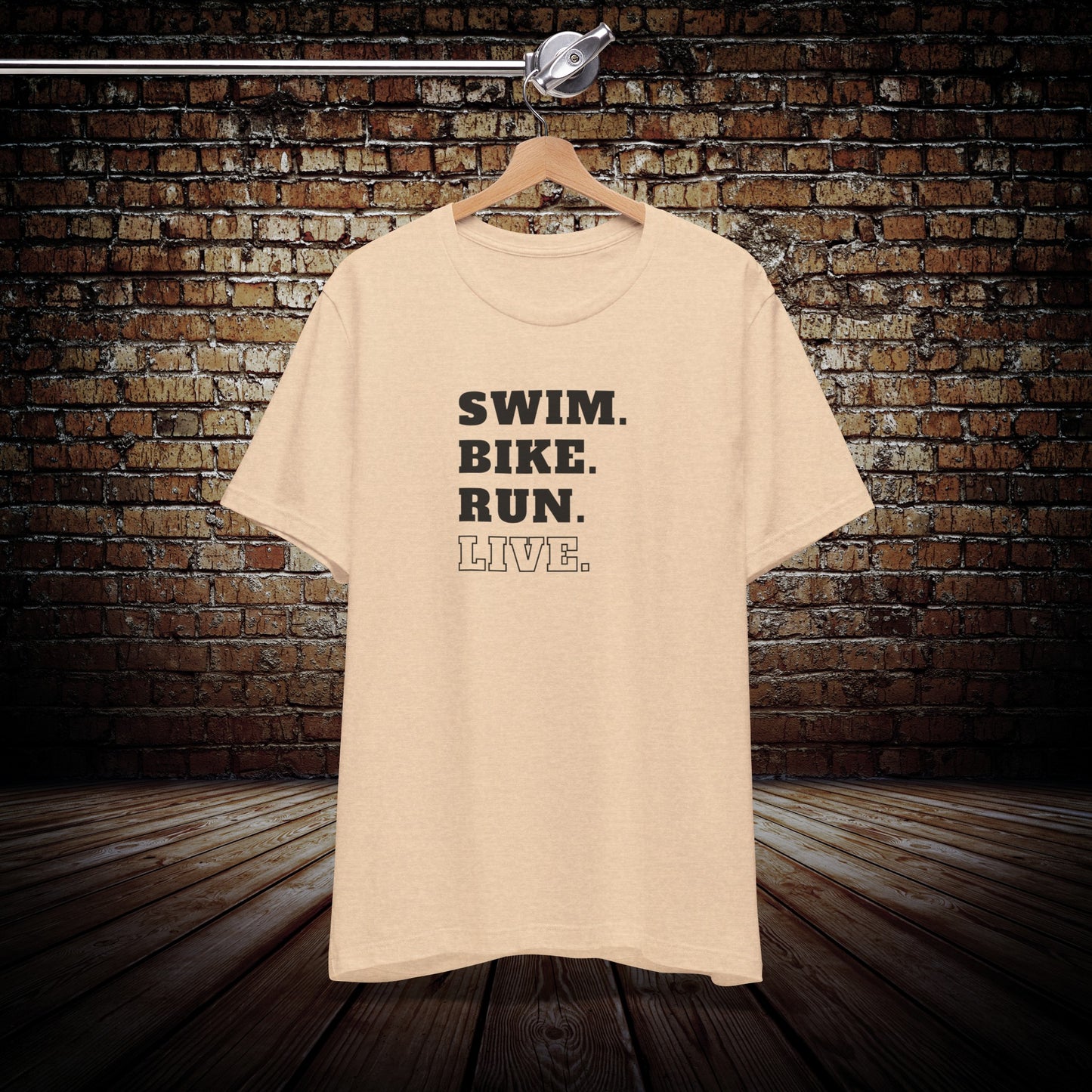 Swim Bike Run Live Triathlon T-shirt