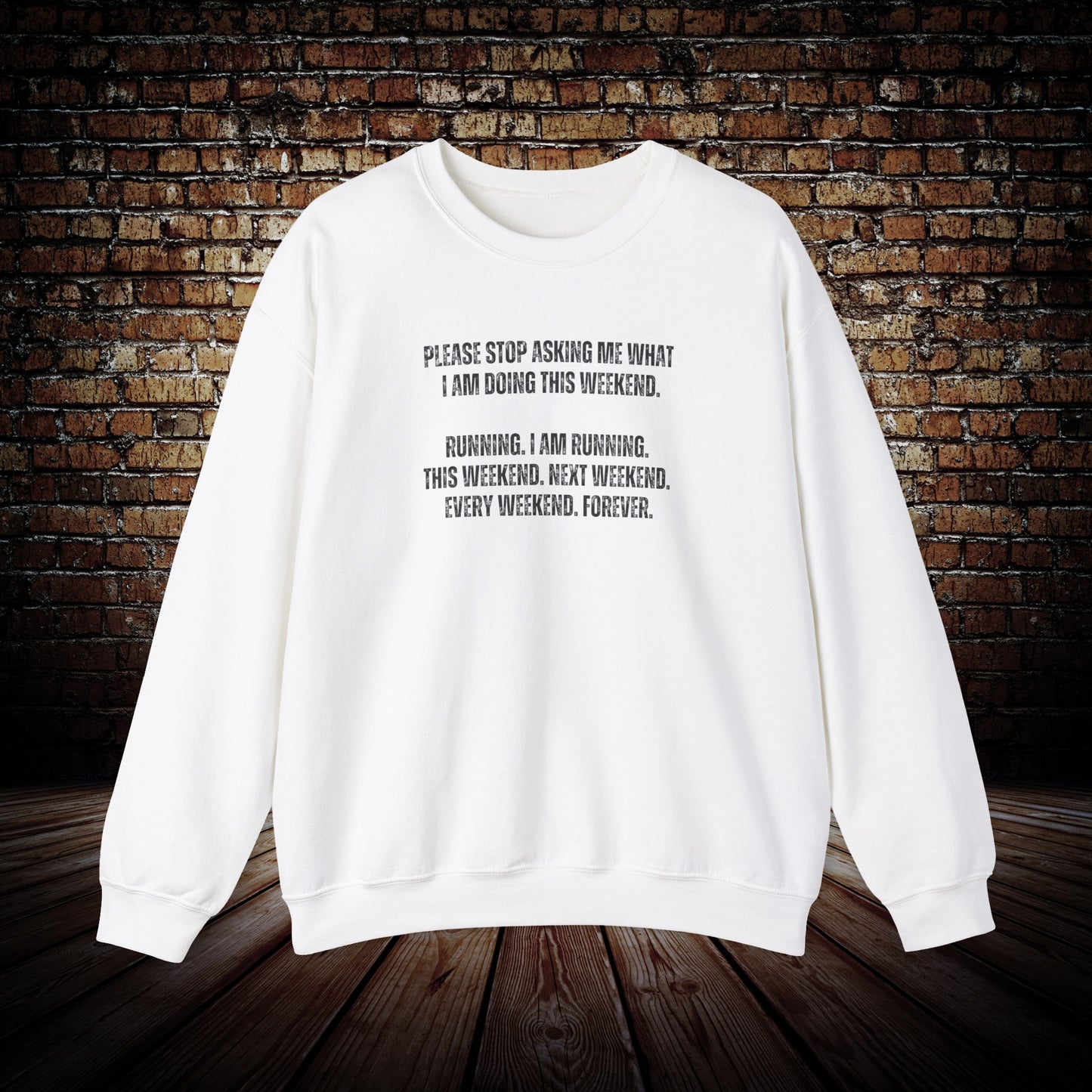 Unisex funny weekend running sweatshirt