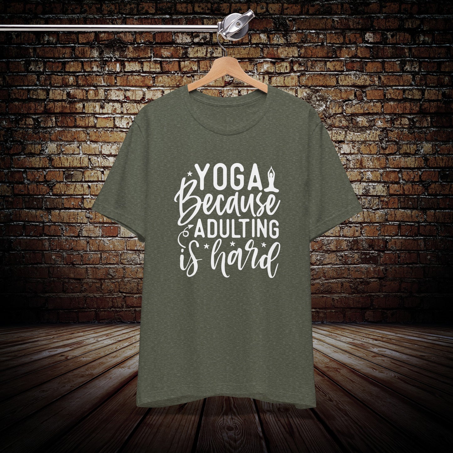 Yoga - Because adulting is hard Graphic Tee