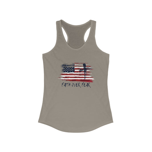 Flag and cross tank top