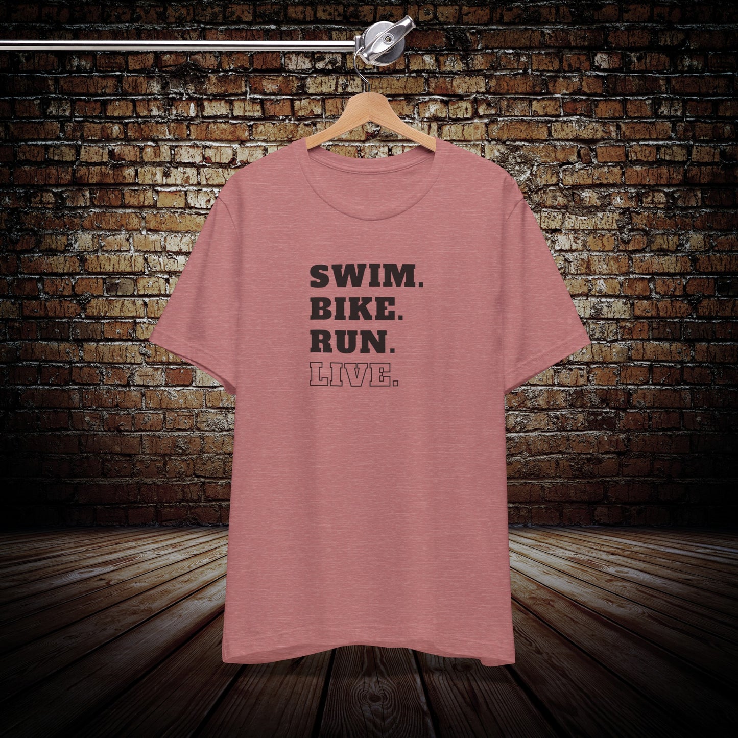 Swim Bike Run Live Triathlon T-shirt