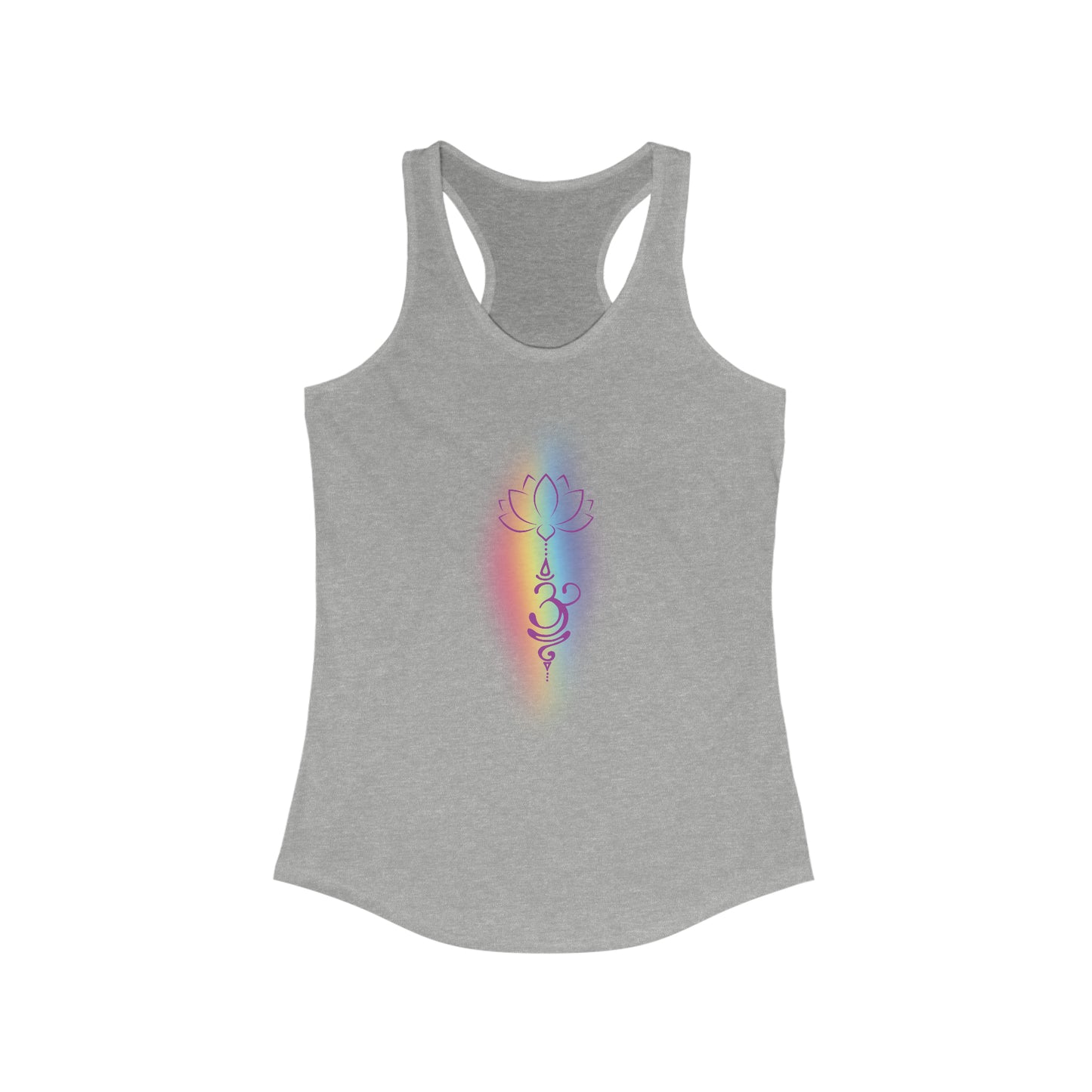 Rainbow Lotus Breathe - Yoga Inspired Tank Top