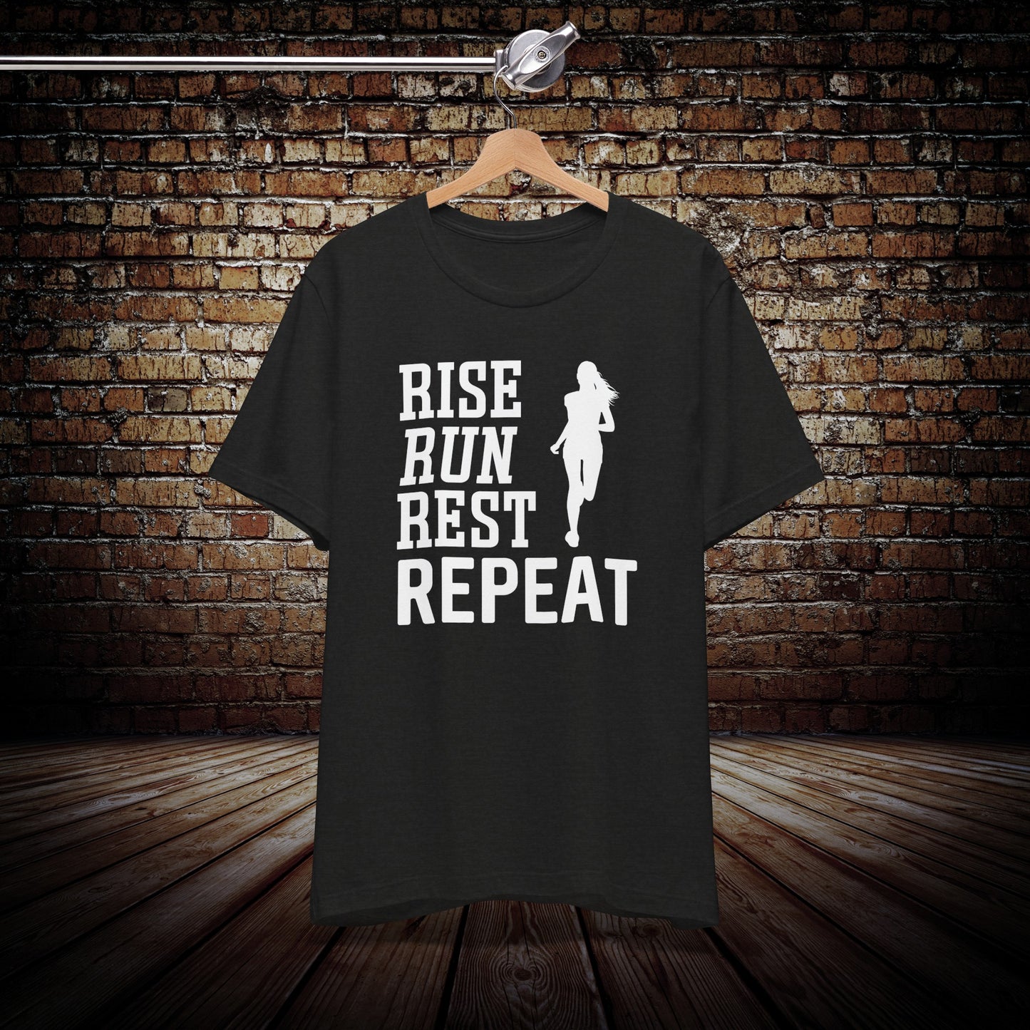 Rise - Run - Rest - Repeat female runner Graphic Tee