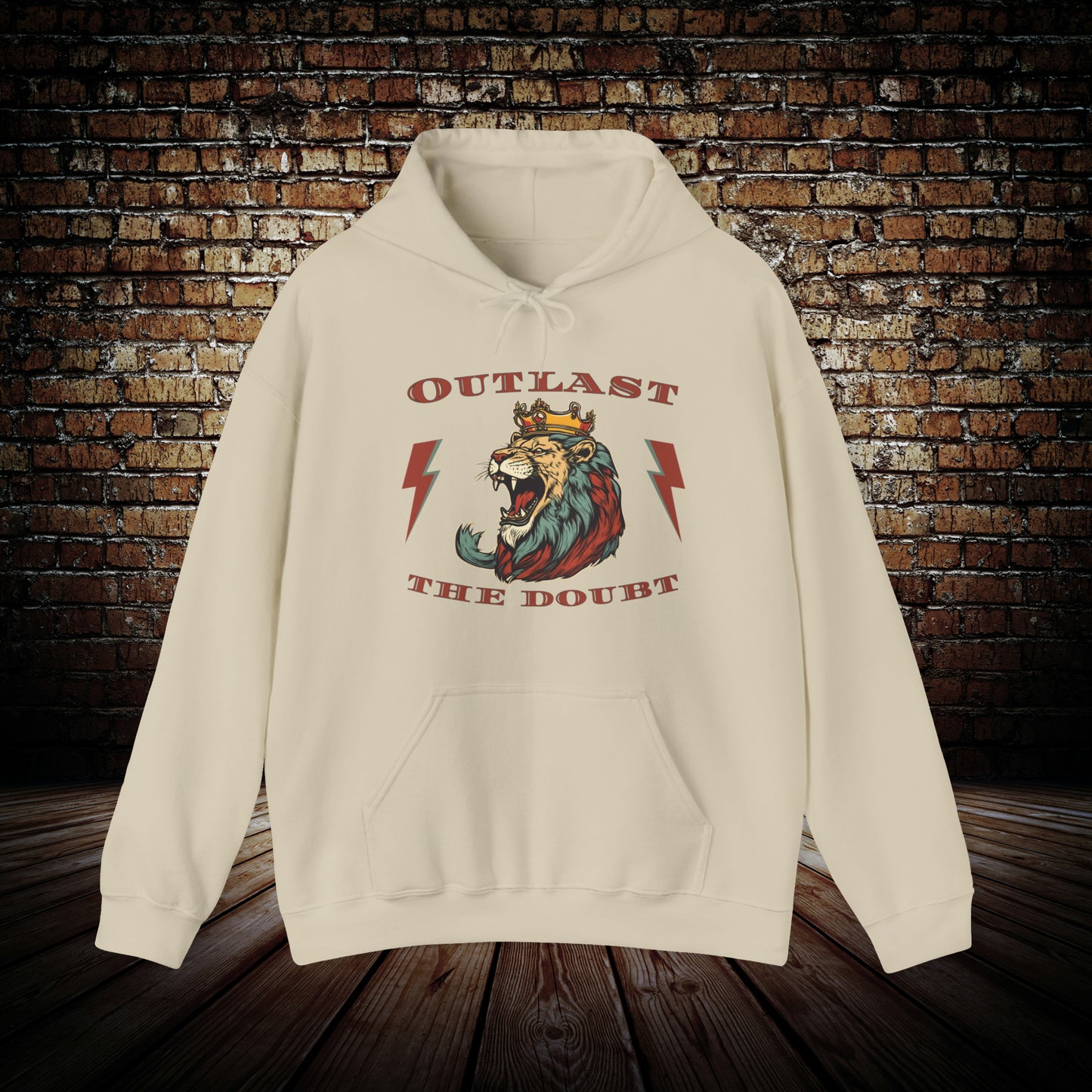 Outlast The Doubt Lion Unisex Hoodie