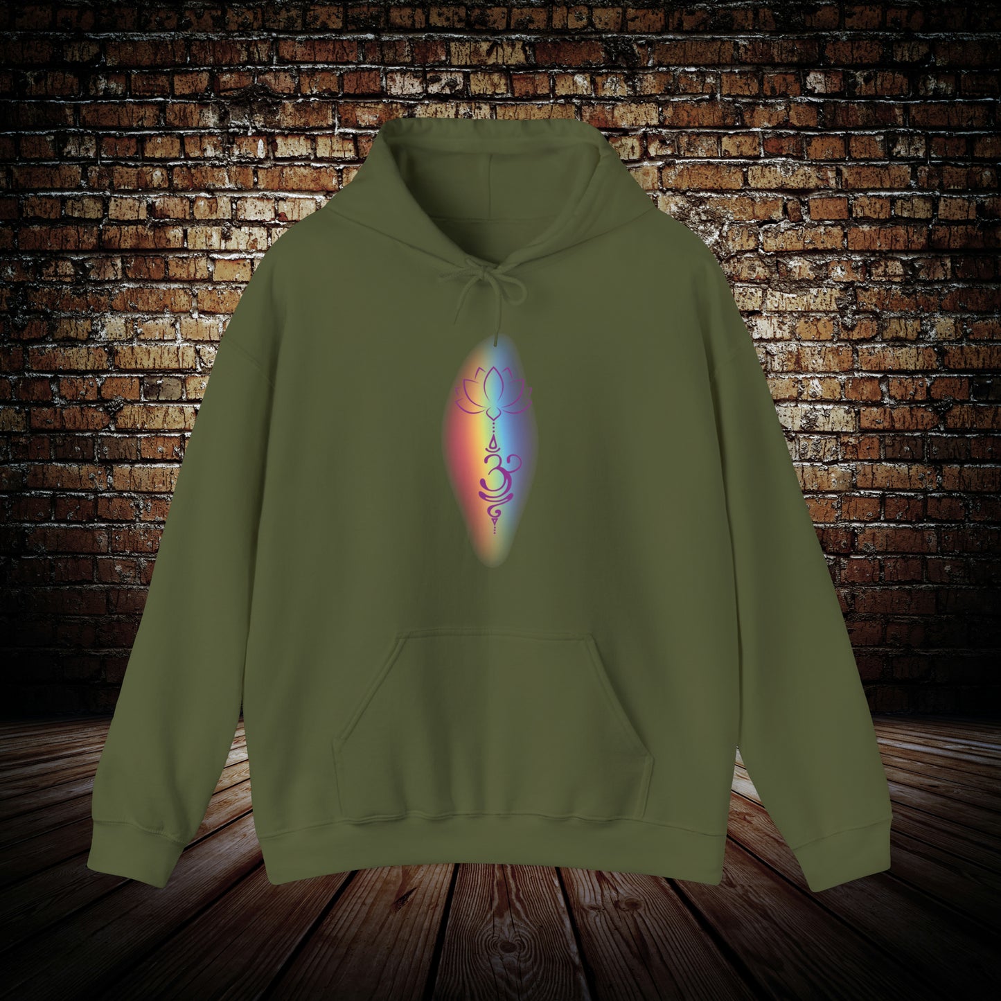 Rainbow Lotus Breathe - Yoga Inspired Hoodie