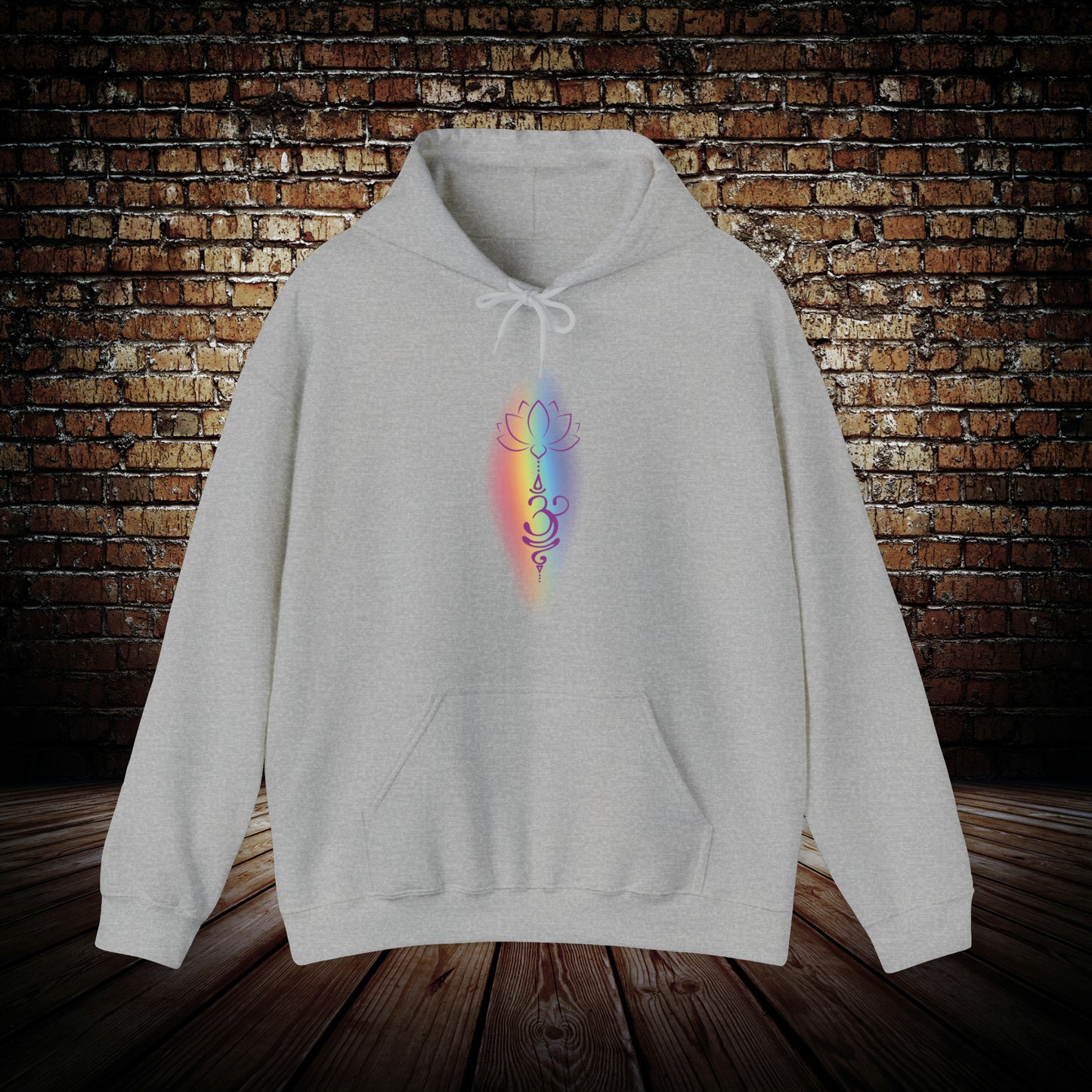 Rainbow Lotus Breathe - Yoga Inspired Hoodie