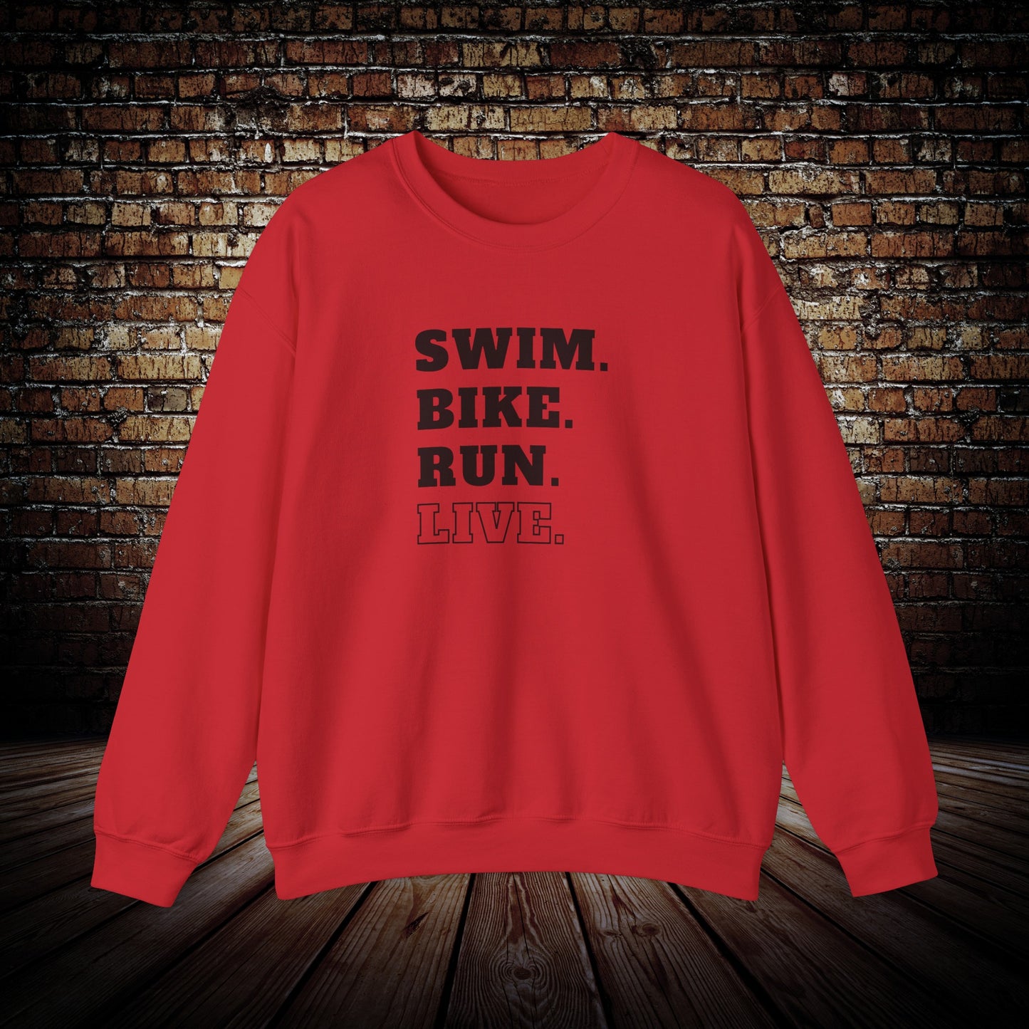 Unisex Triathlon sweatshirt Swim Bike Run Live