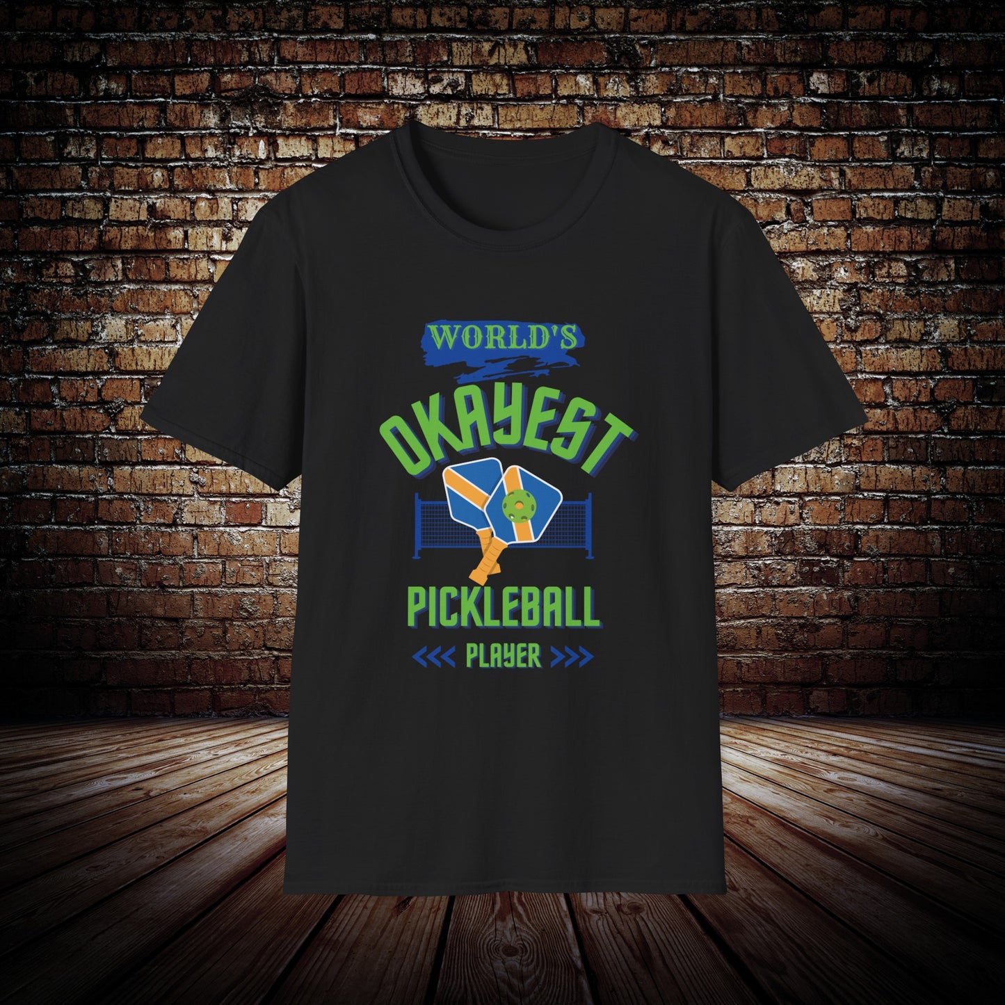 World's Okayest Pickle ball player t-shirt