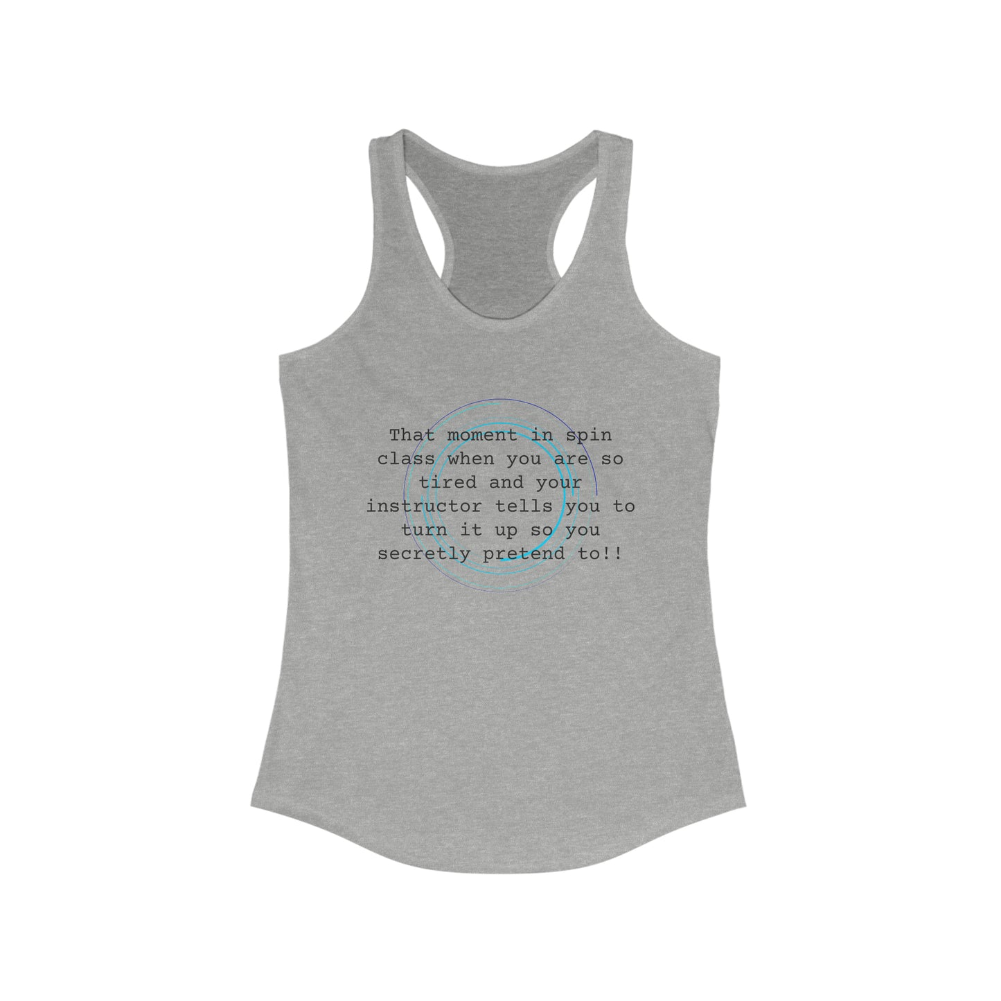 Funny Spin class tank top