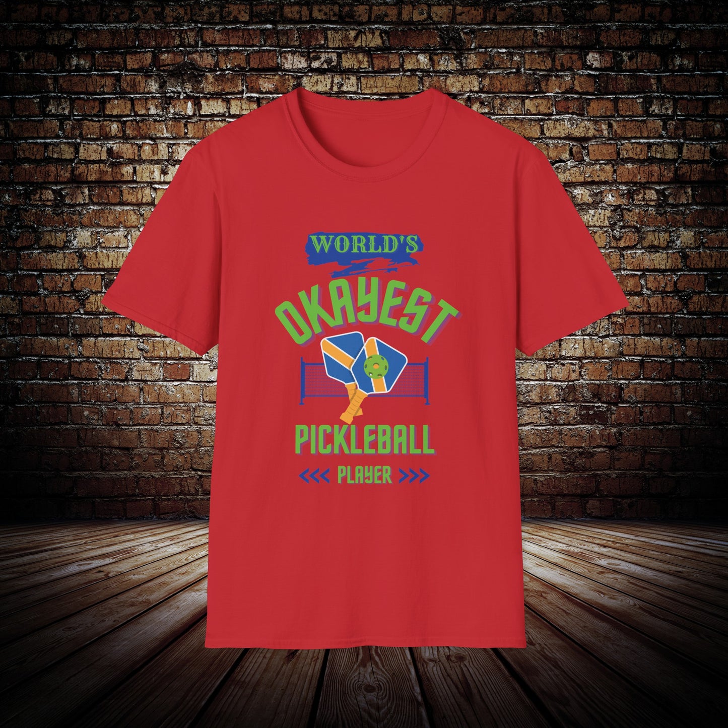 World's Okayest Pickle ball player t-shirt