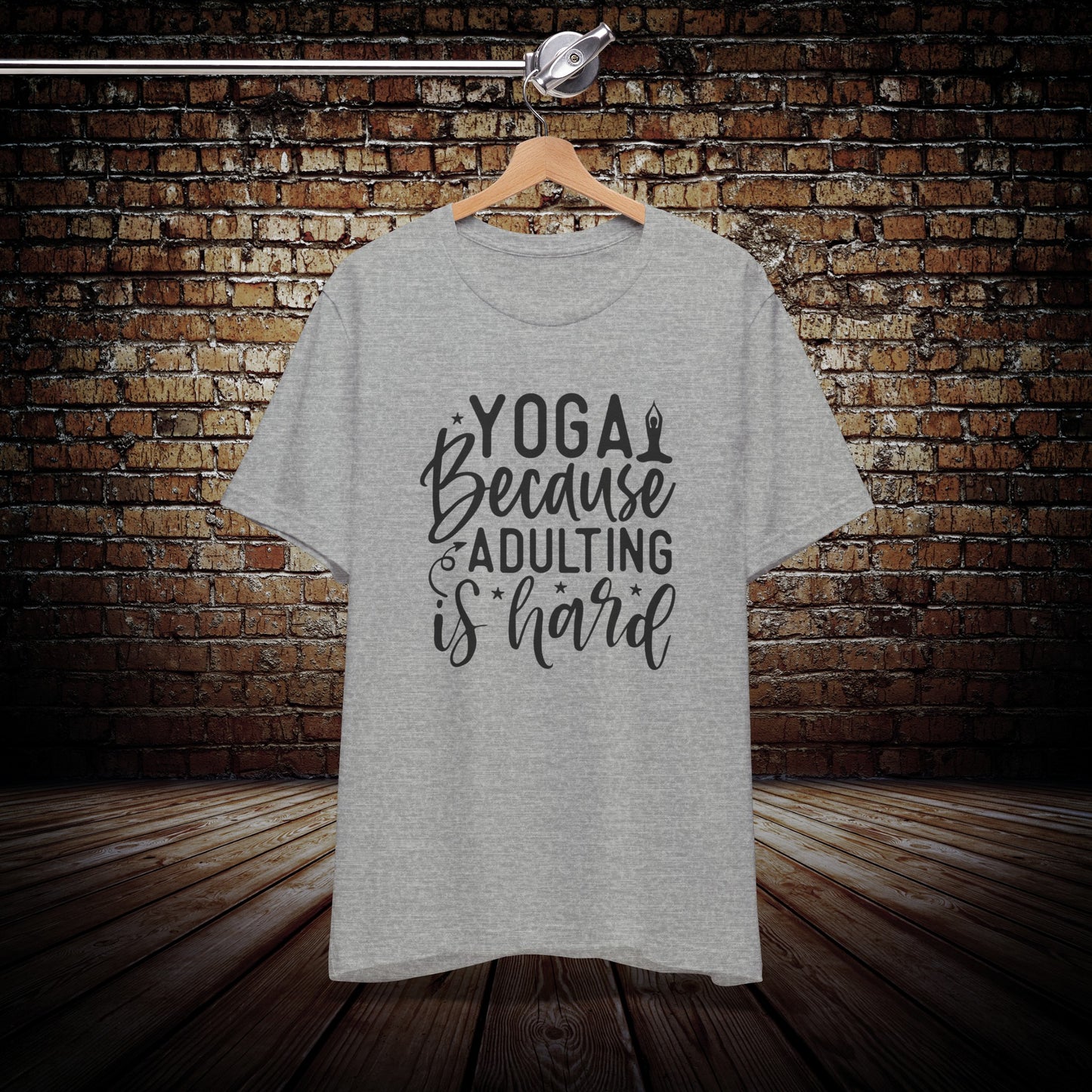 Yoga - Because adulting is hard Graphic Tee