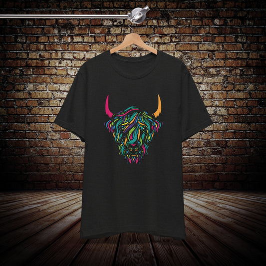 Abstract bull graphic tee