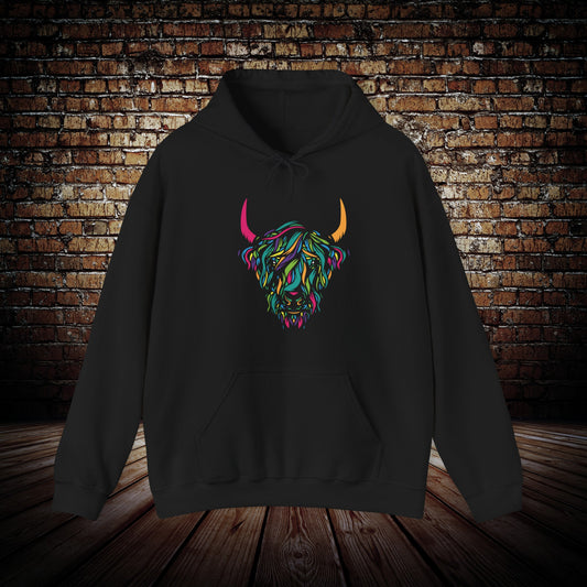 Abstract Bull Graphic hoodie