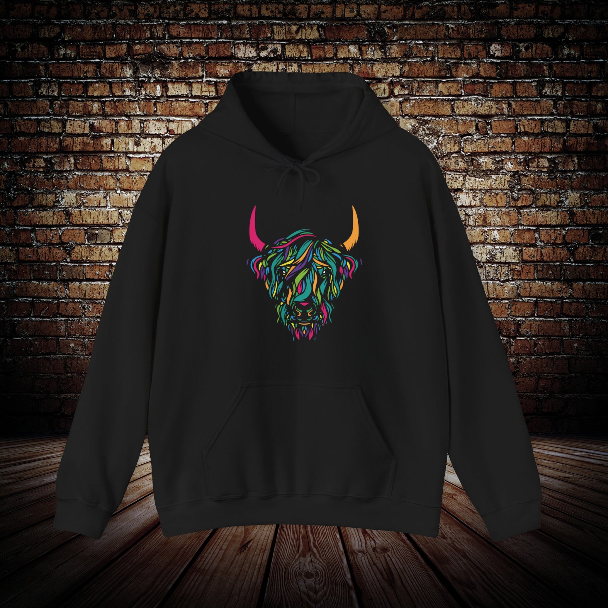 Abstract Bull Graphic hoodie