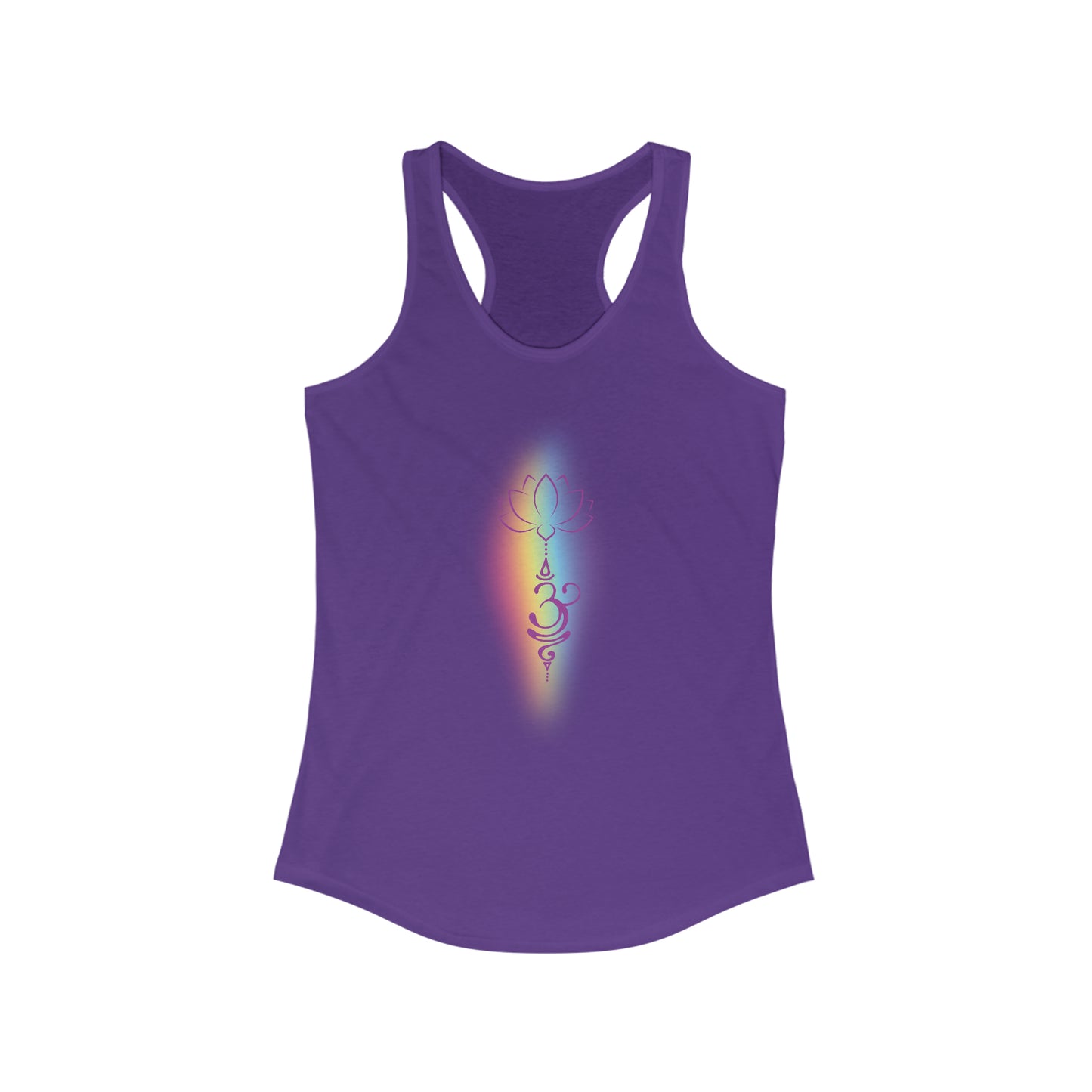 Rainbow Lotus Breathe - Yoga Inspired Tank Top