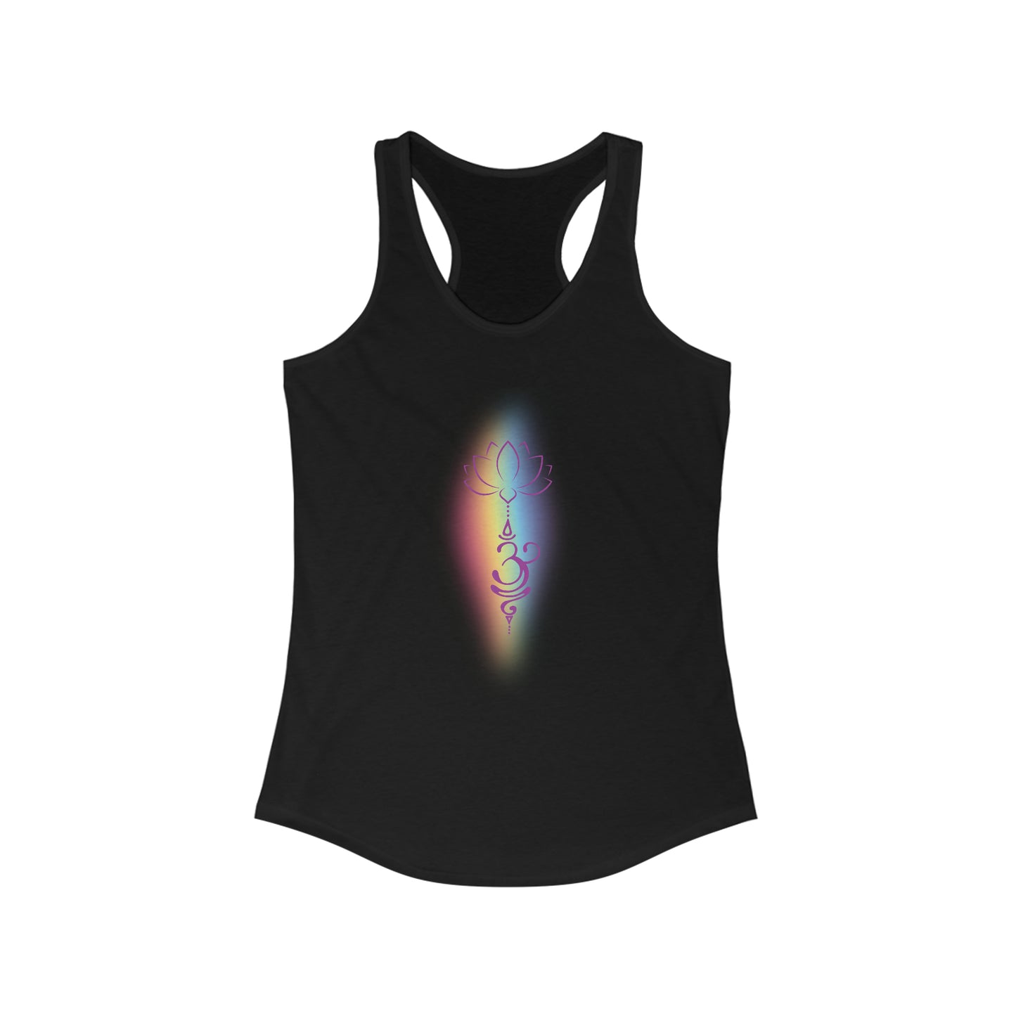 Rainbow Lotus Breathe - Yoga Inspired Tank Top