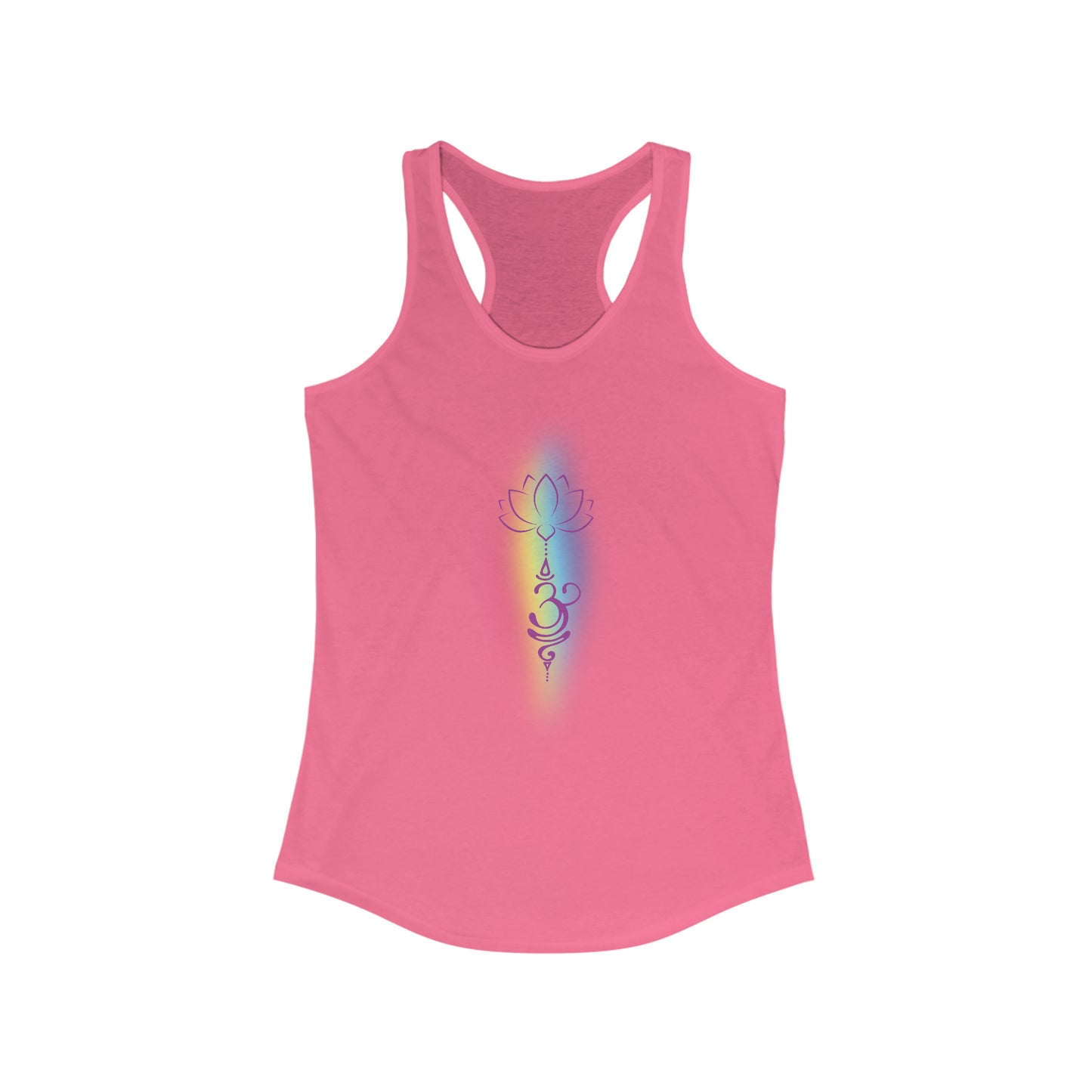 Rainbow Lotus Breathe - Yoga Inspired Tank Top