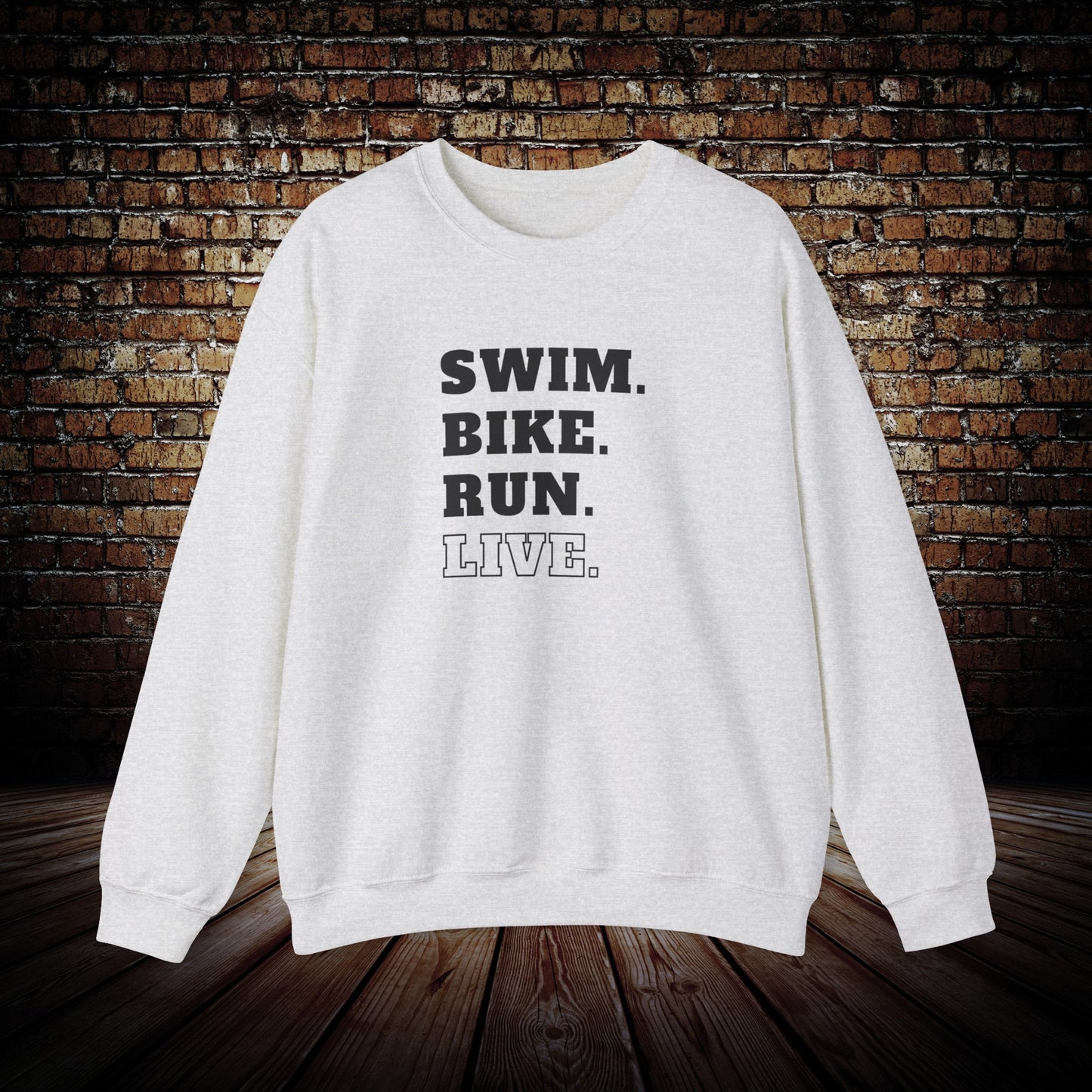 Unisex Triathlon sweatshirt Swim Bike Run Live