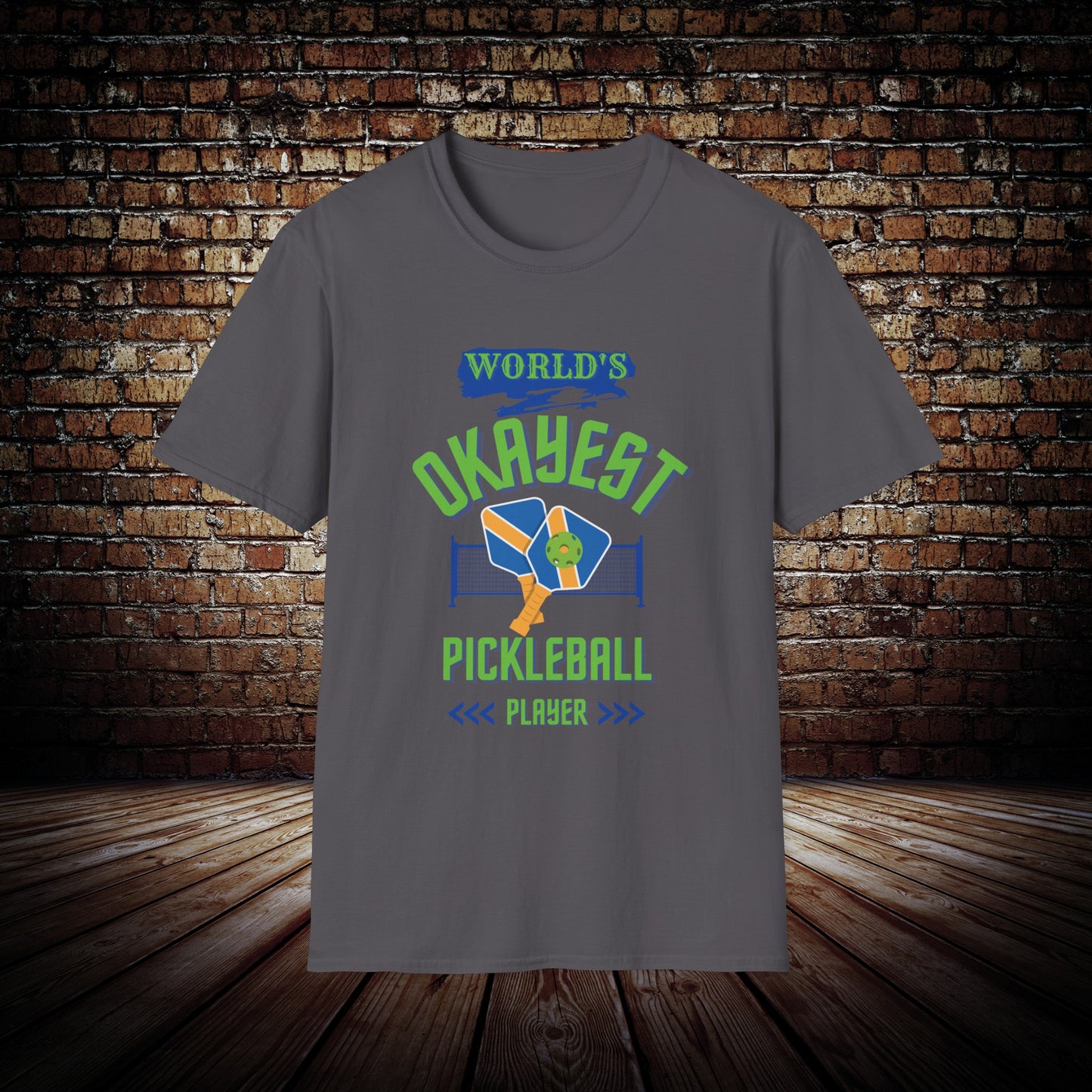 World's Okayest Pickle ball player t-shirt