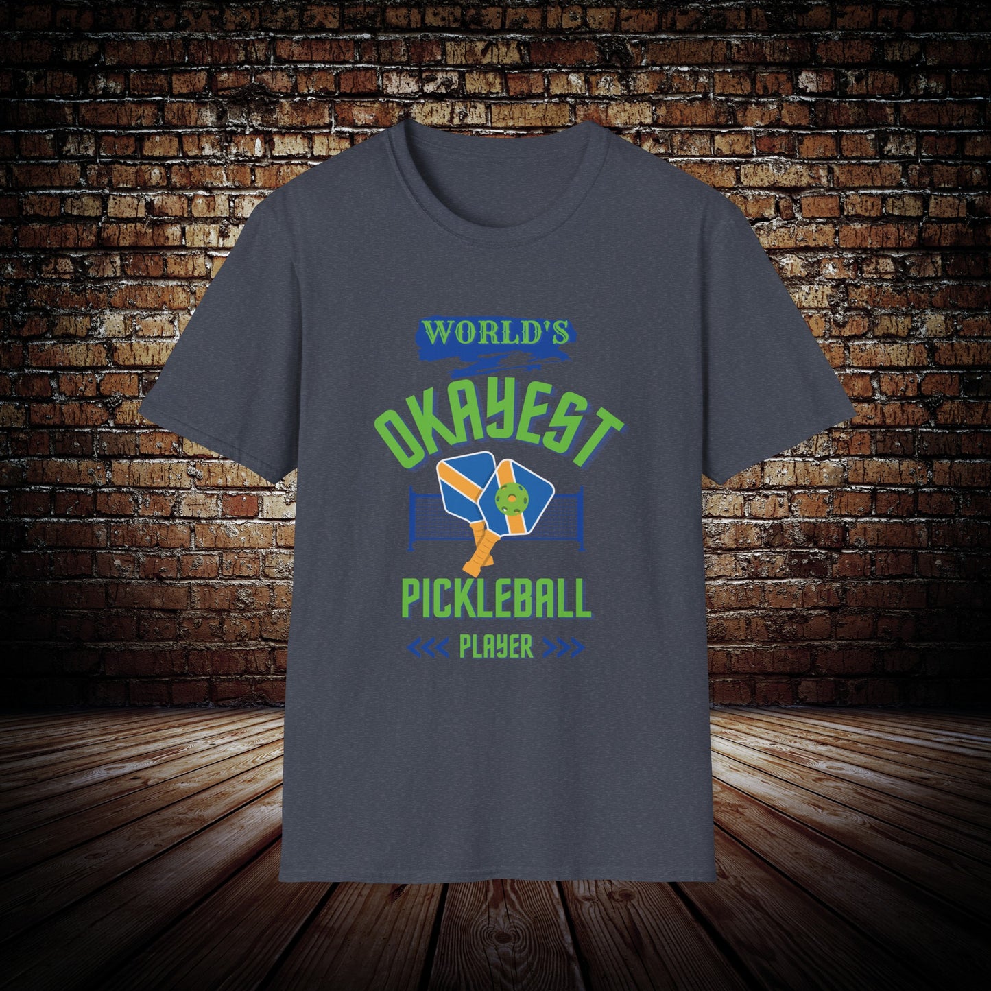 World's Okayest Pickle ball player t-shirt