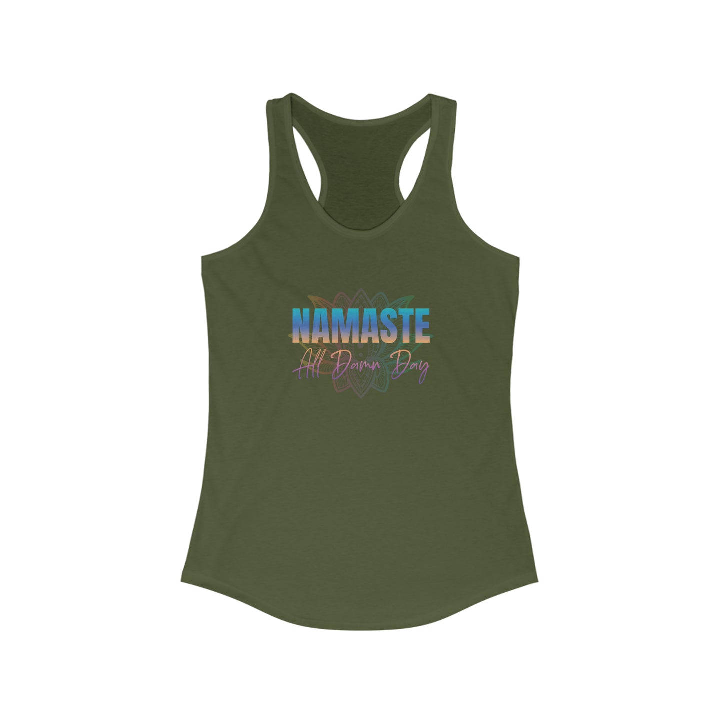 Namaste - ALL DAMN DAY  - Yoga Inspired Tank Top