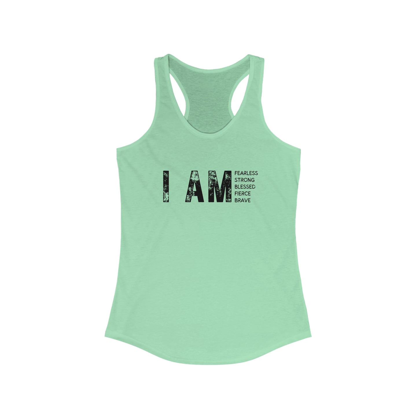 Trendy Motivational - I AM - workout tank top