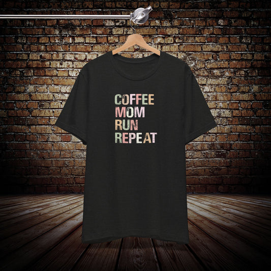 Coffee - mom - run - repeat Graphic Tee