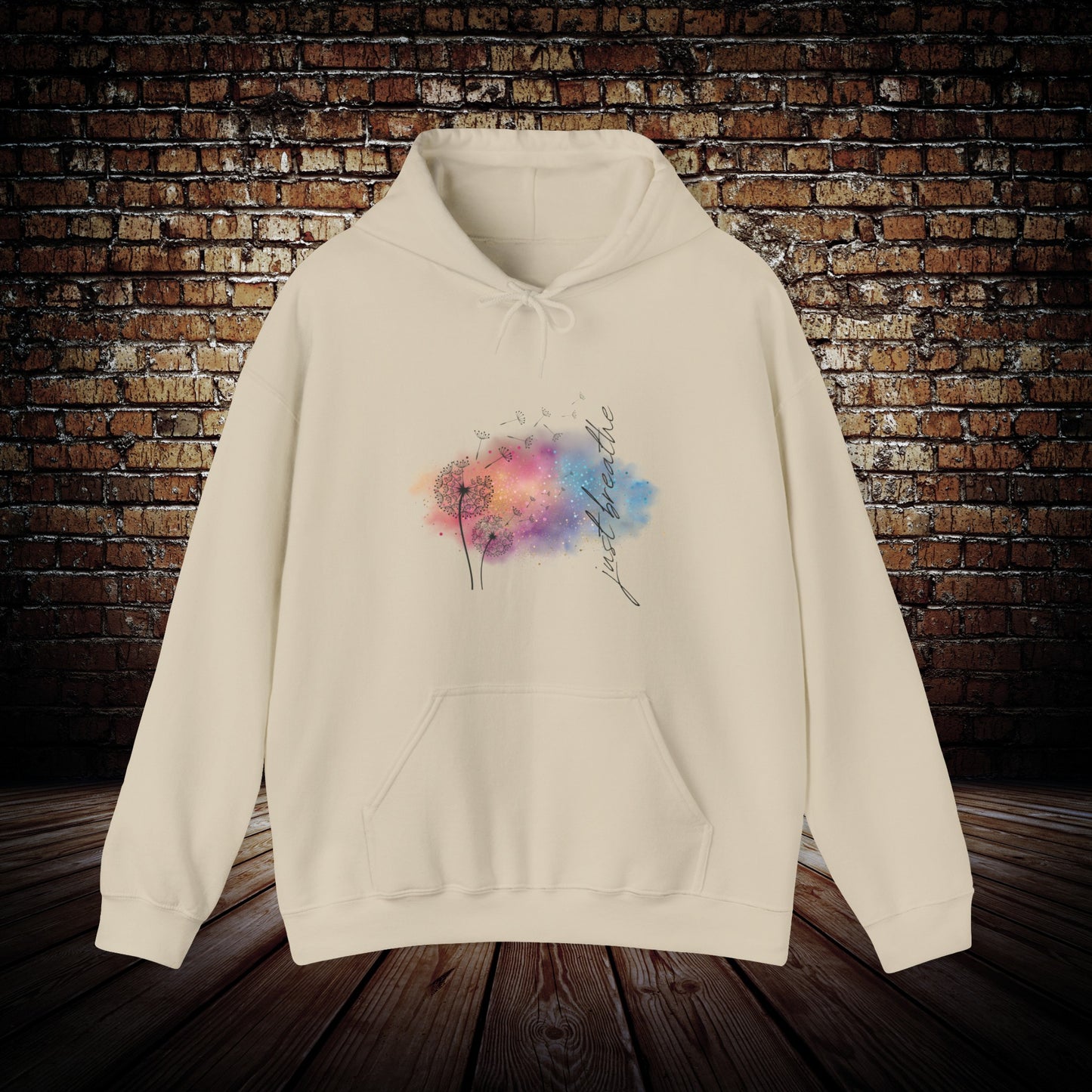 Just Breathe in color - Yoga Inspired Hoodie