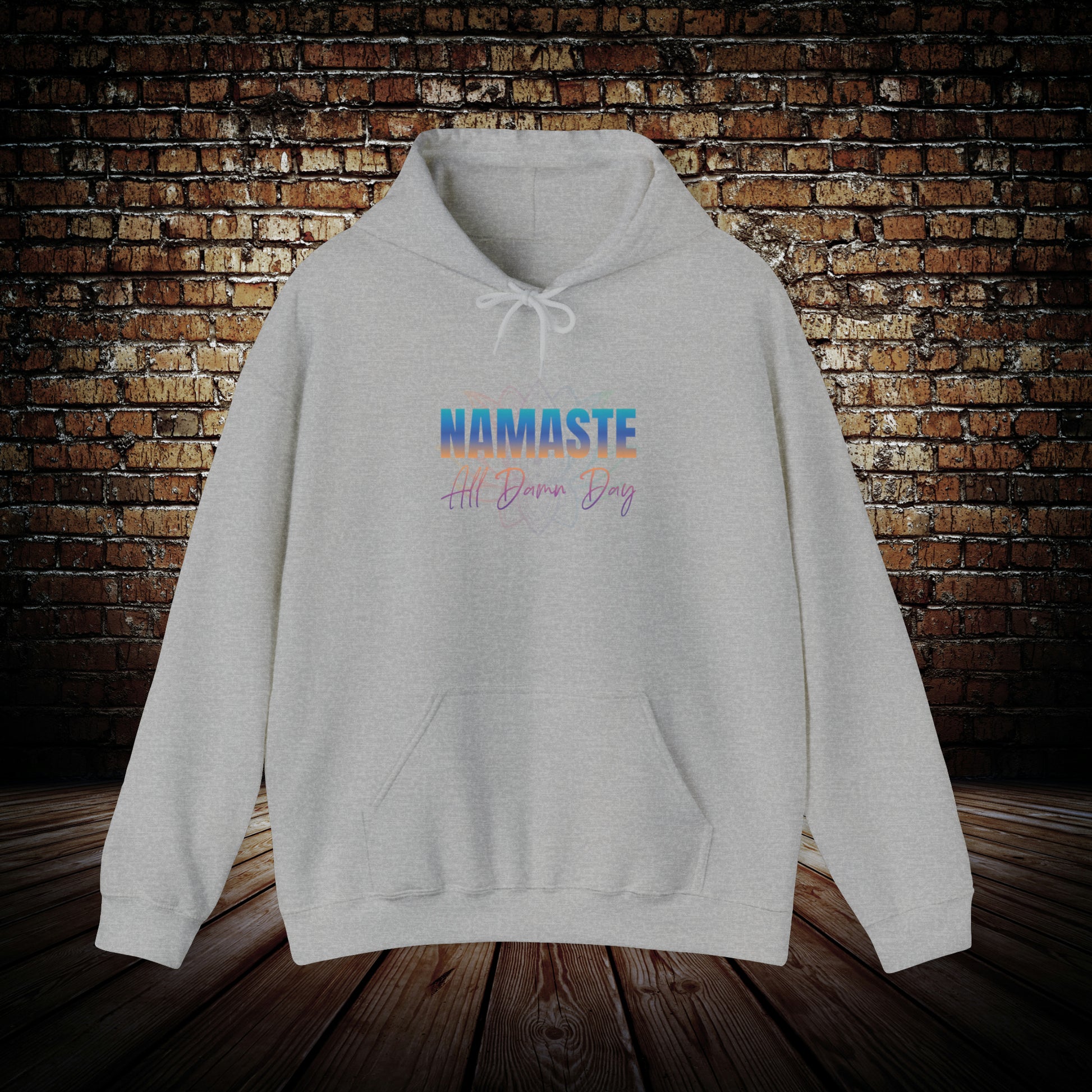Namaste ALL DAMN DAY Yoga Inspired Hoodie – Gym Shirts Online