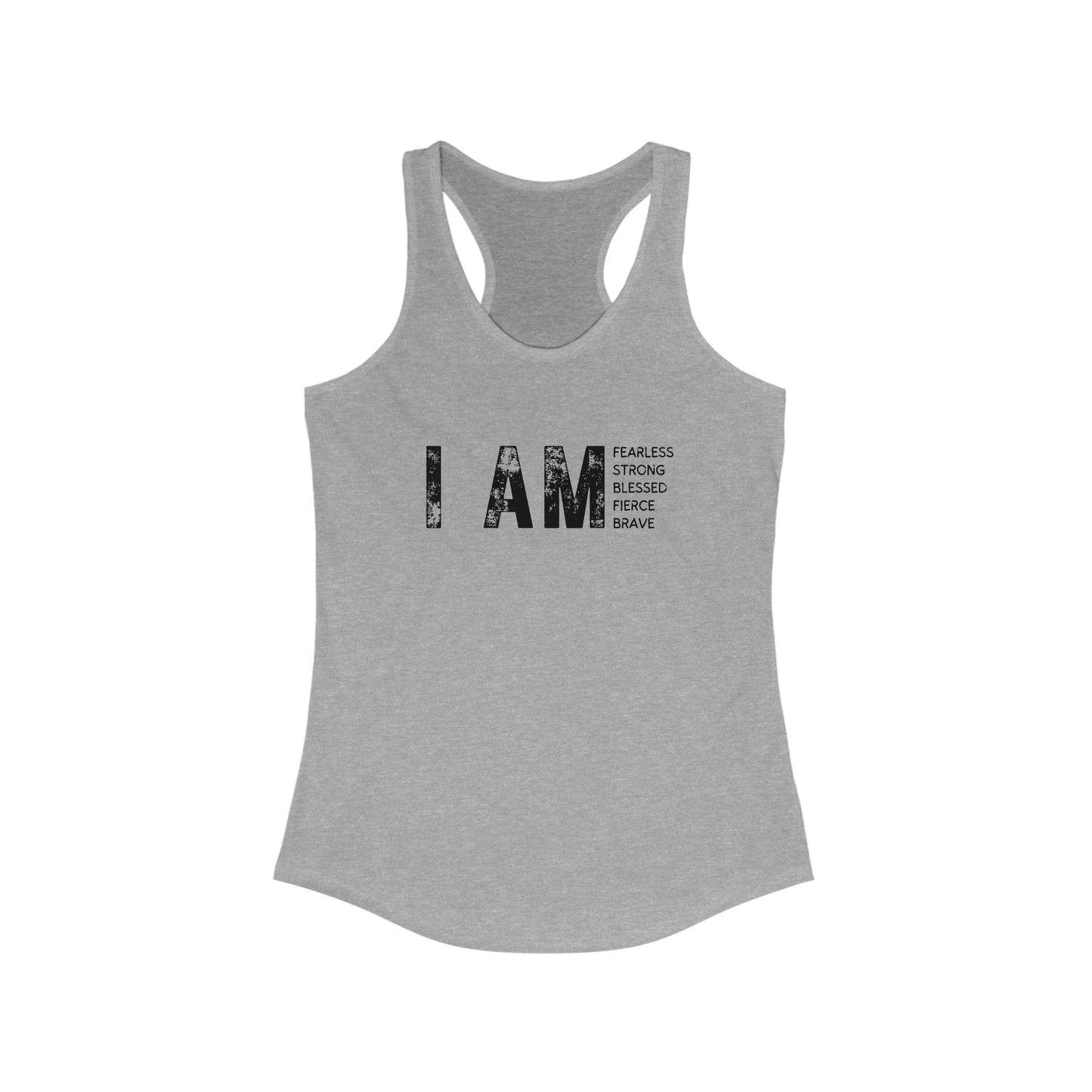 Trendy Motivational - I AM - workout tank top